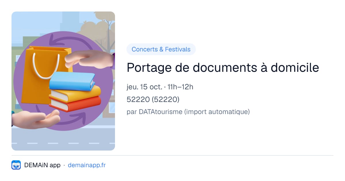 Portage de documents à domicile — 52220