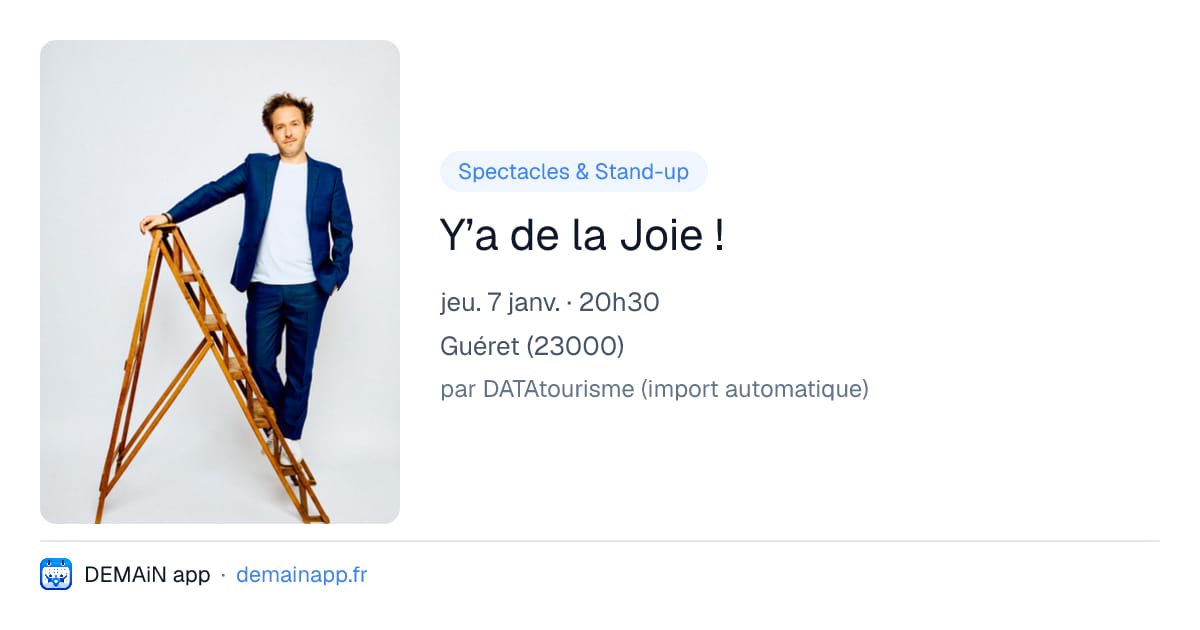 Y’a de la Joie ! — Guéret