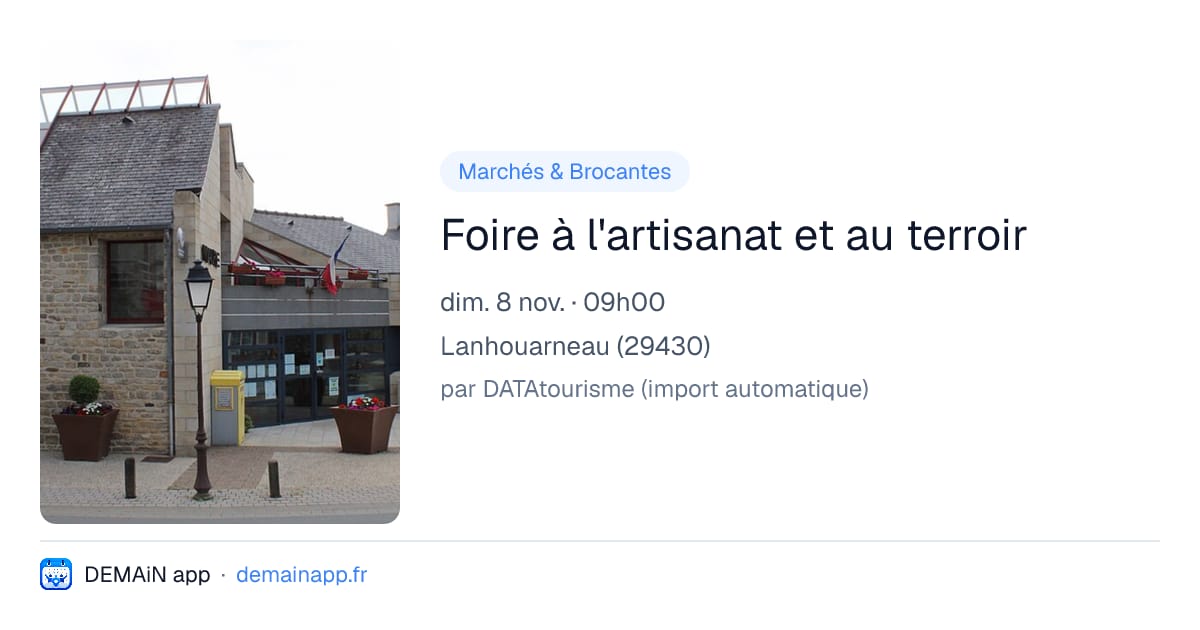 Foire à l'artisanat et au terroir — Lanhouarneau