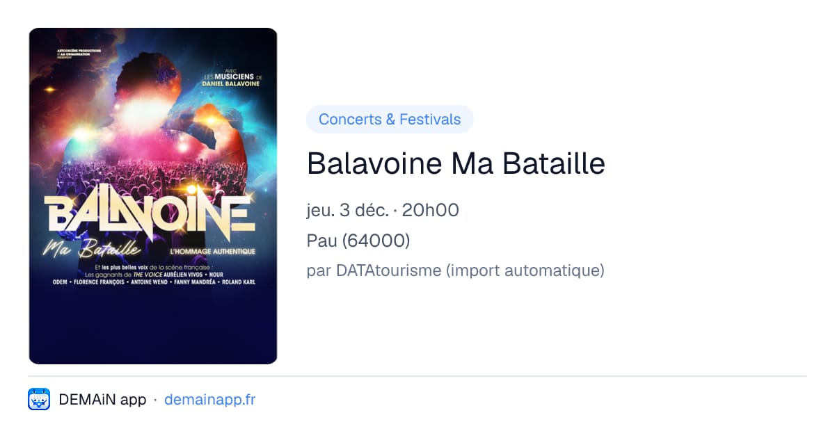 Balavoine Ma Bataille — Pau