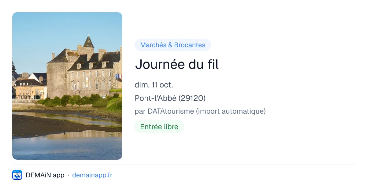 Journée du fil — Pont-l'Abbé
