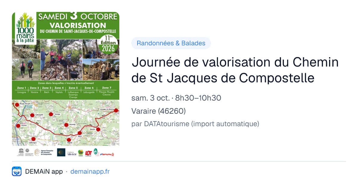 Journée de valorisation du Chemin de St Jacques de Compostelle — Varaire