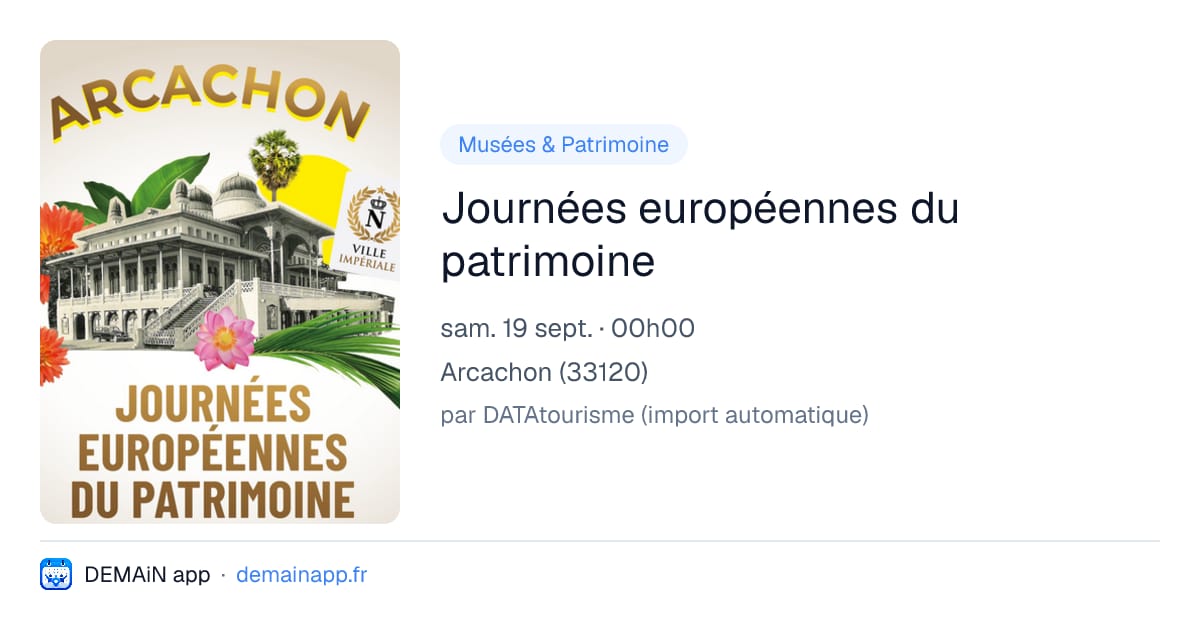 Journées européennes du patrimoine — Arcachon