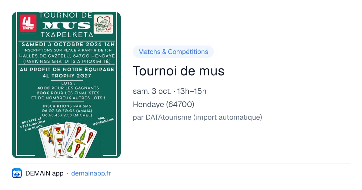 Tournoi de mus — Hendaye