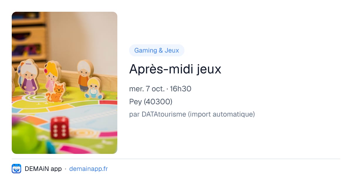 Après-midi jeux — Pey
