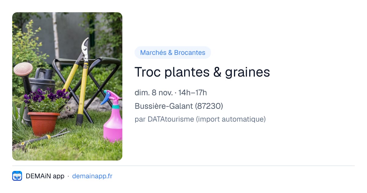 Troc plantes & graines — Bussière-Galant