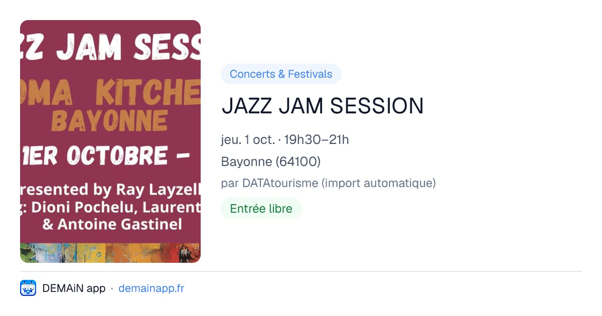 JAZZ JAM SESSION — Bayonne