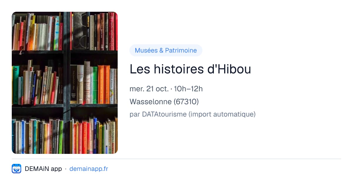 Les histoires d'Hibou — Wasselonne