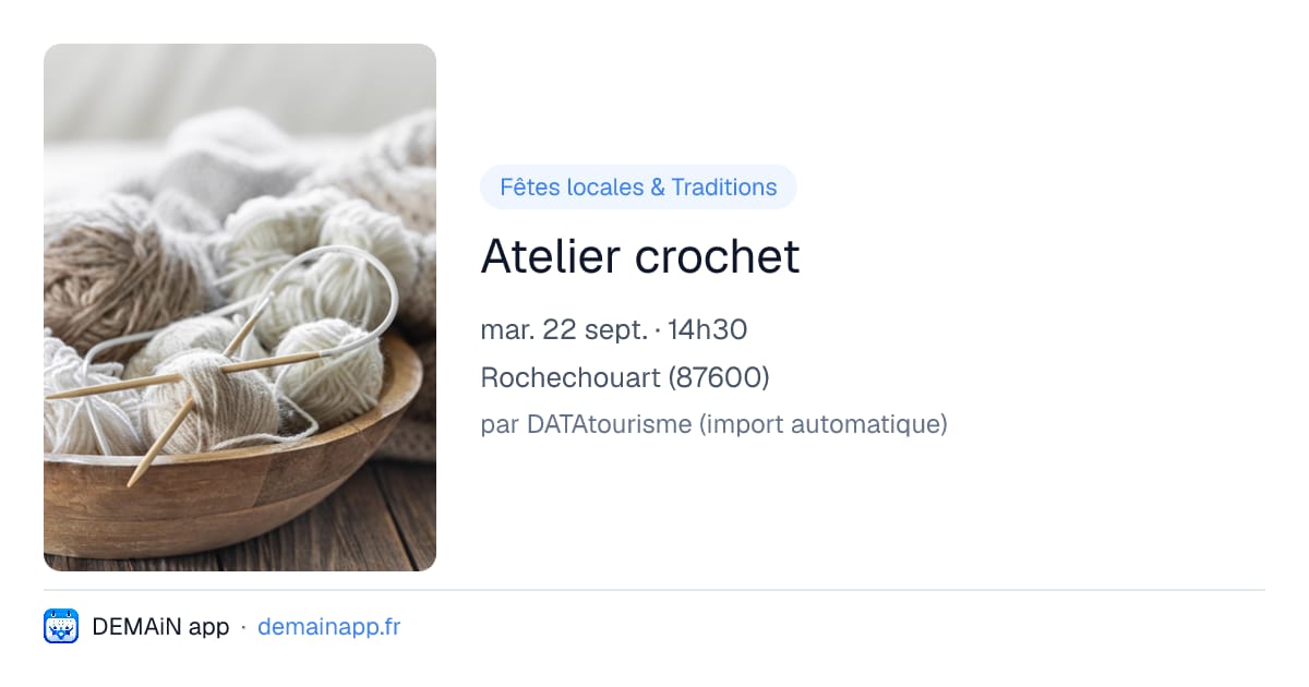 Atelier crochet — Rochechouart