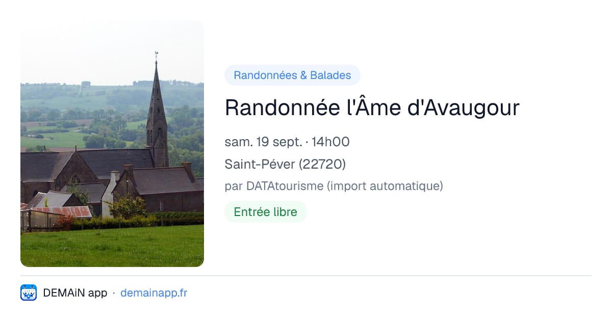 Randonnée l'Âme d'Avaugour — Saint-Péver