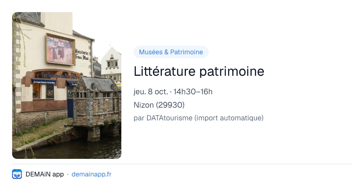 Littérature patrimoine — Nizon