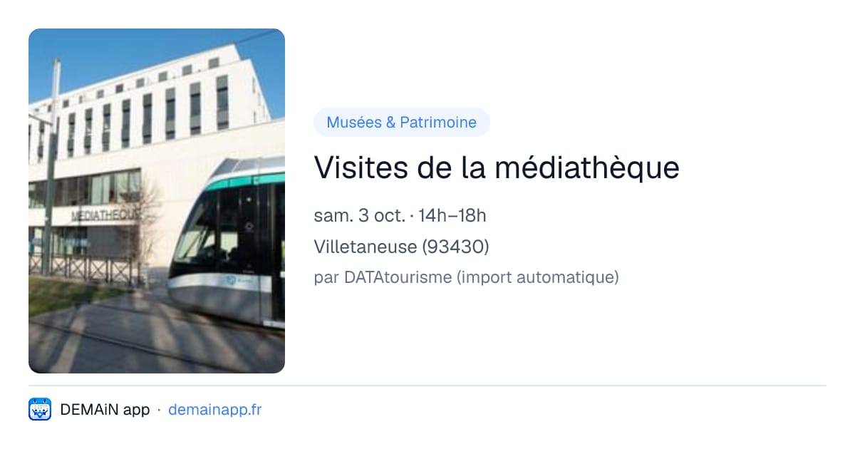 Visites de la médiathèque — Villetaneuse