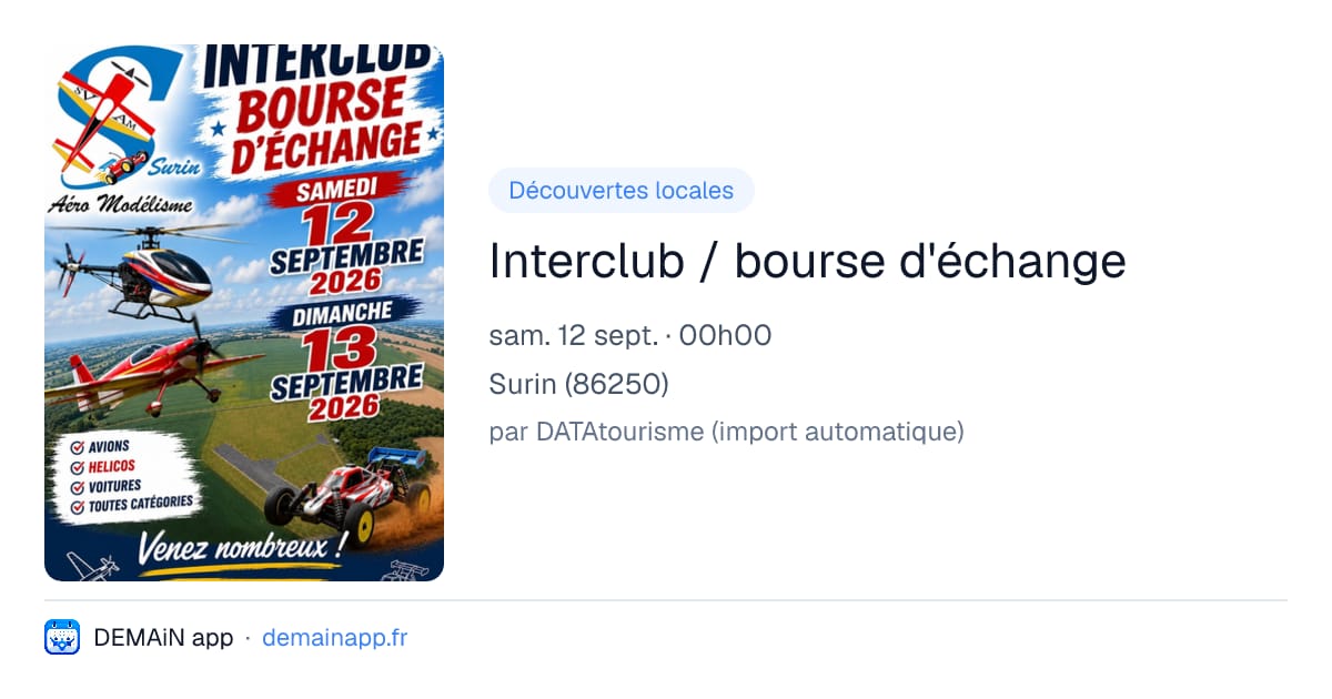 Interclub / bourse d'échange — Surin
