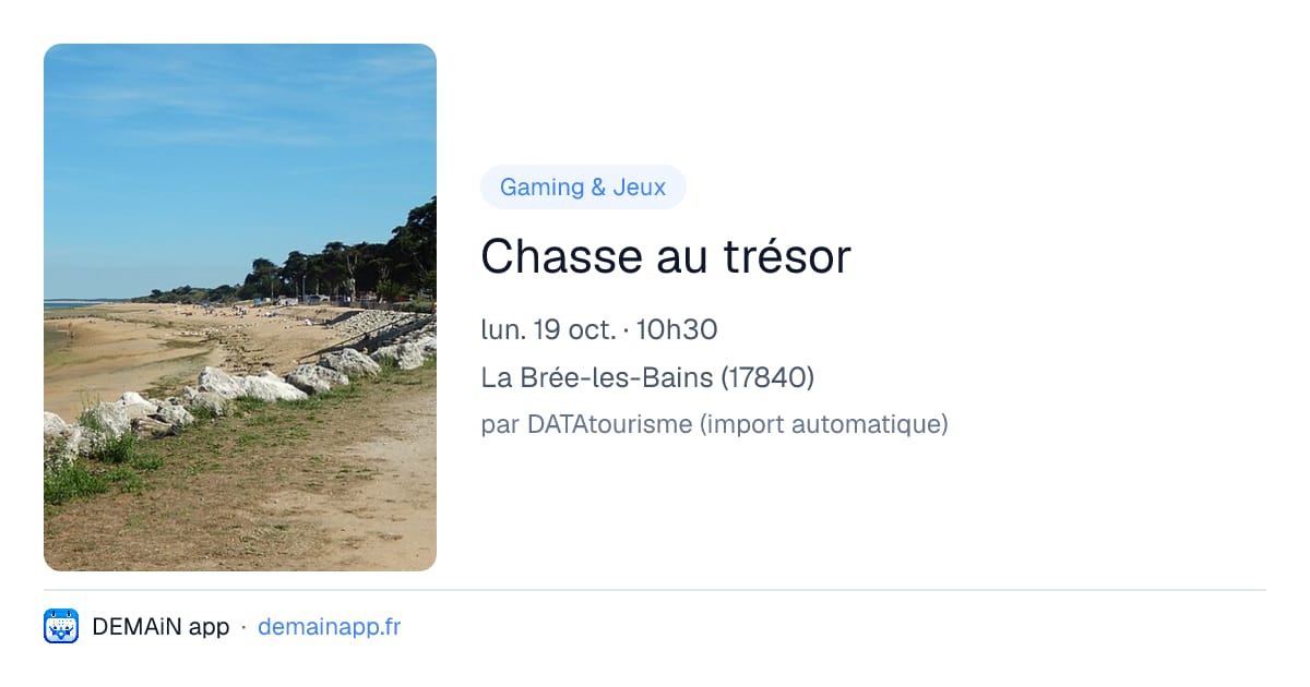 Chasse au trésor — La Brée-les-Bains