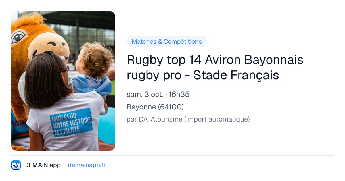 Rugby top 14 Aviron Bayonnais rugby pro - Stade Français — Bayonne