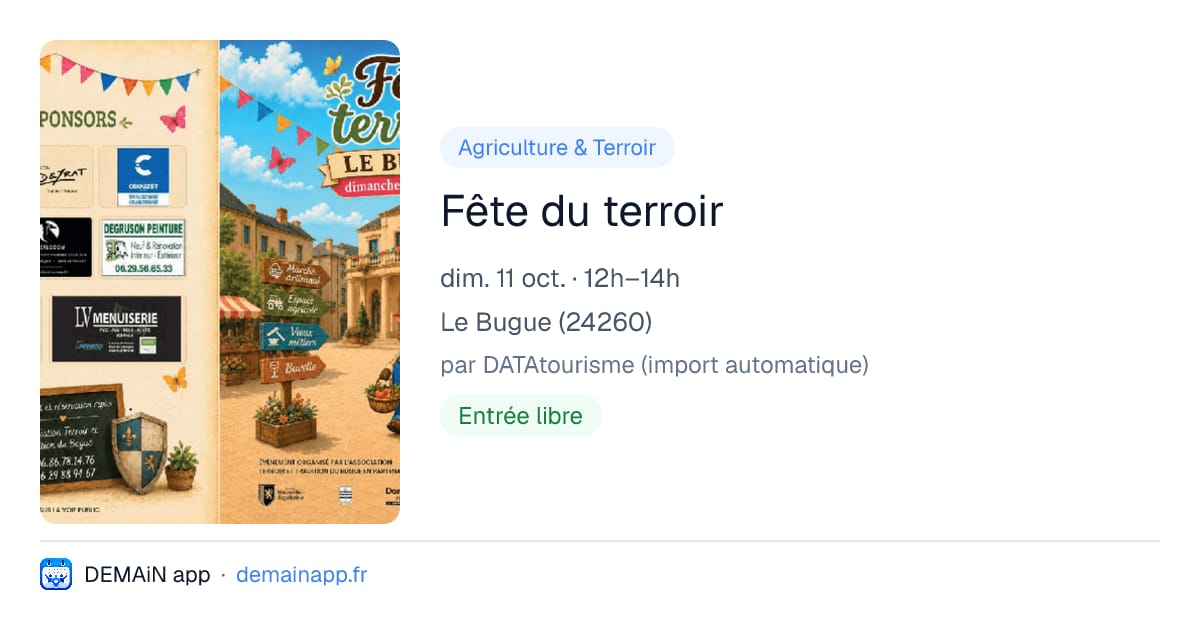Fête du terroir — Le Bugue