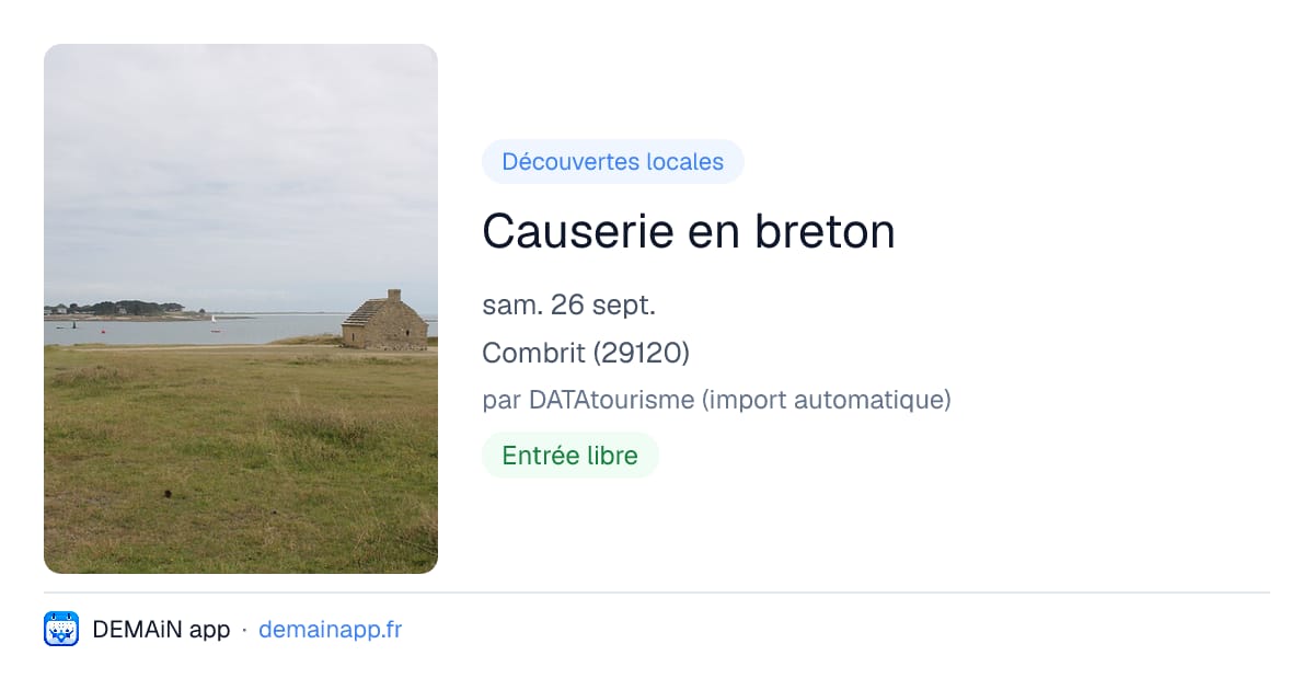 Causerie en breton — Combrit