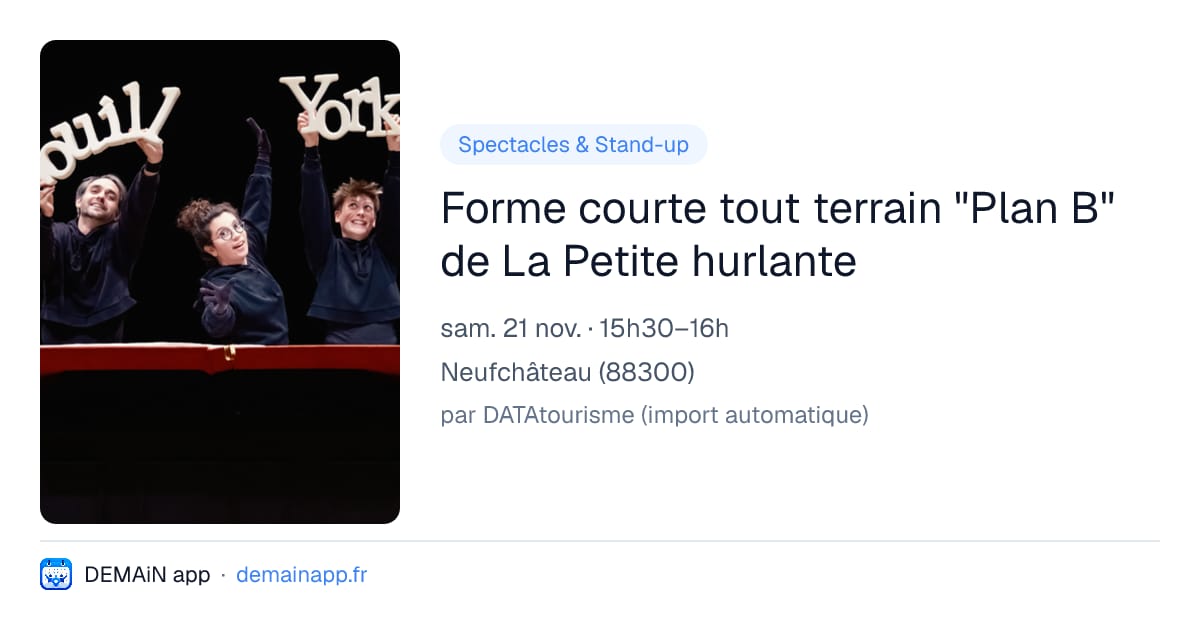 Forme courte tout terrain "Plan B" de La Petite hurlante — Neufchâteau