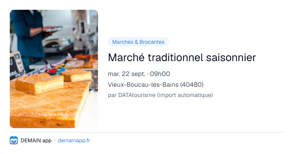 Marché traditionnel saisonnier — Vieux-Boucau-les-Bains