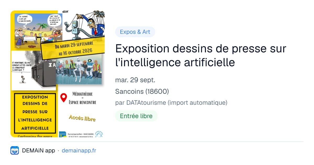 Exposition dessins de presse sur l'intelligence artificielle — Sancoins