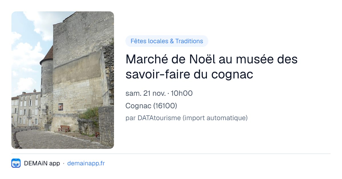 Marché de Noël au musée des savoir-faire du cognac — Cognac
