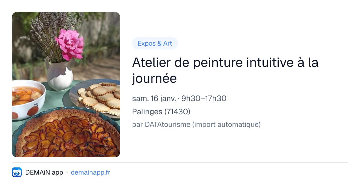 Atelier de peinture intuitive à la journée — Palinges