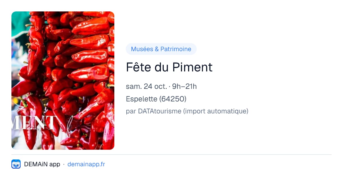 Fête du Piment — Espelette