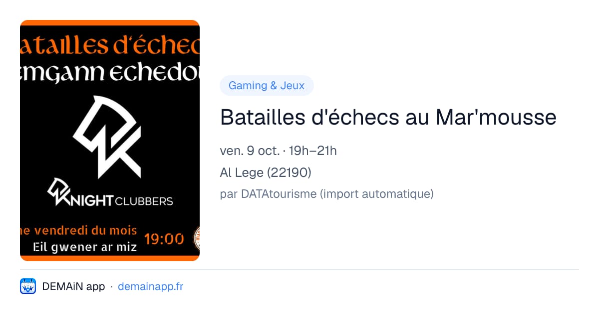 Batailles d'échecs au Mar'mousse — Al Lege