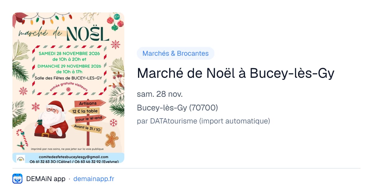 Marché de Noël à Bucey-lès-Gy — Bucey-lès-Gy
