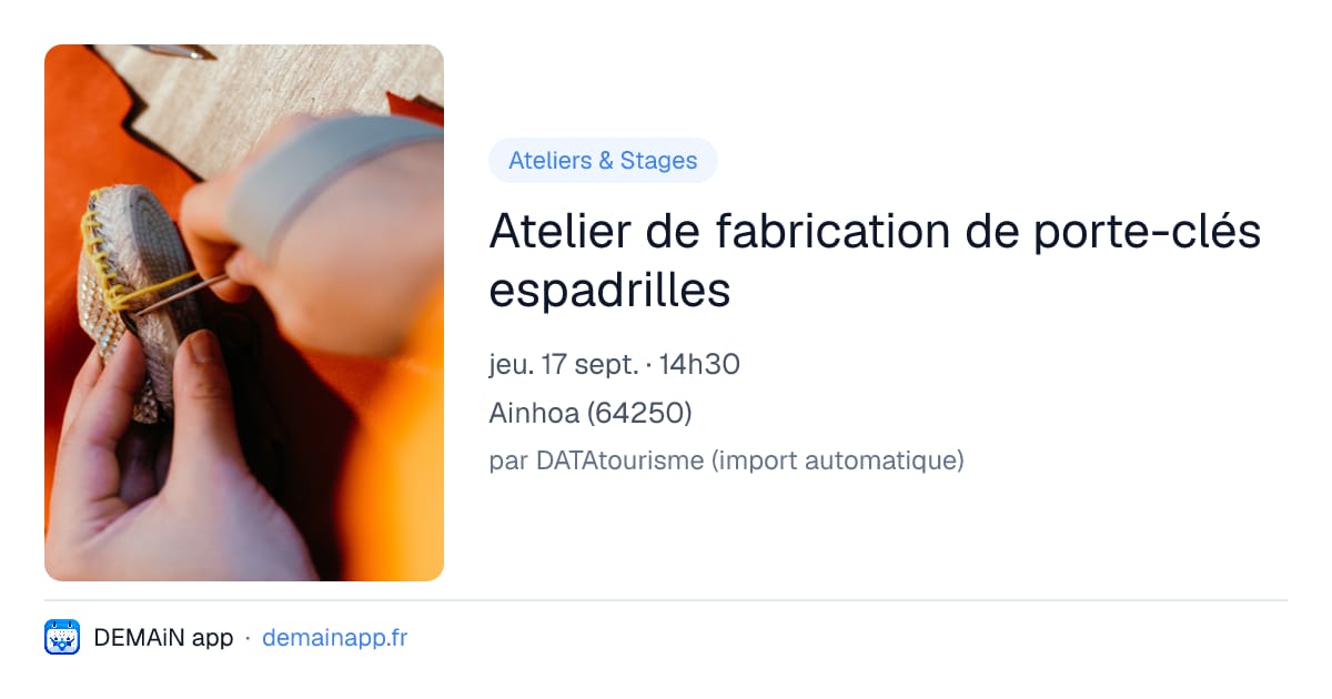 Atelier de fabrication de porte-clés espadrilles — Ainhoa