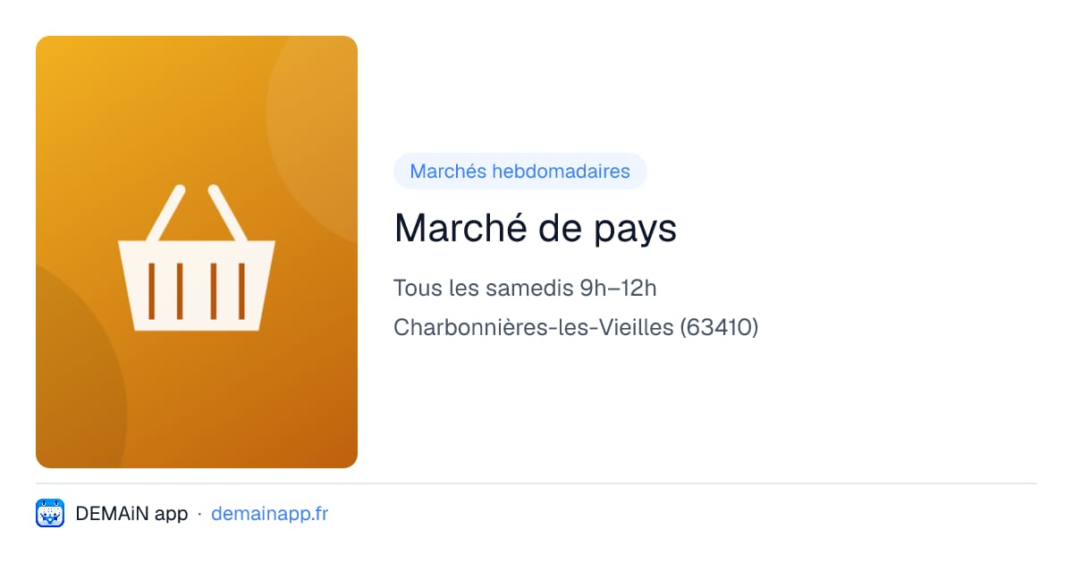 Marché de pays — Charbonnières-les-Vieilles