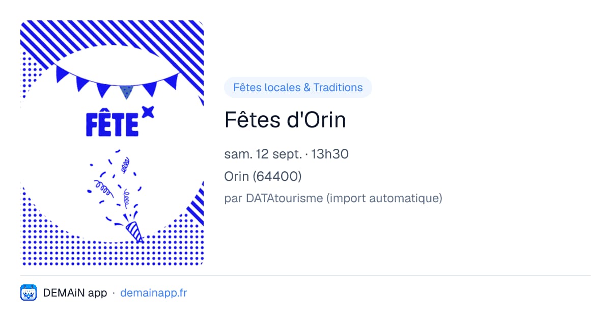 Fêtes d'Orin — Orin