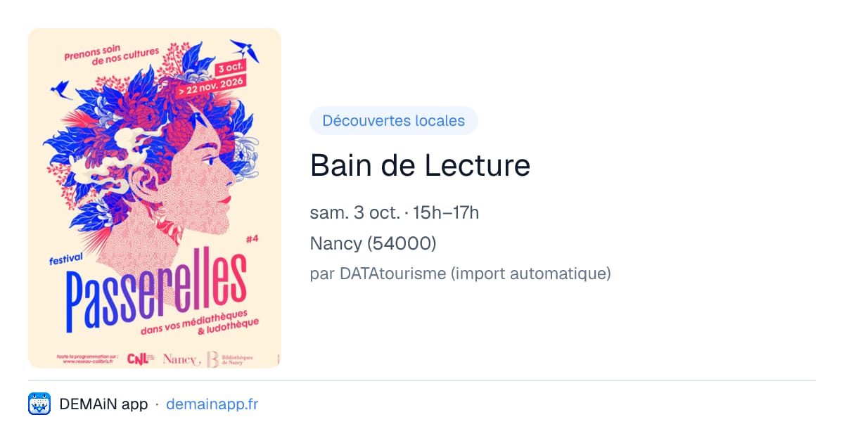 Bain de Lecture — Nancy