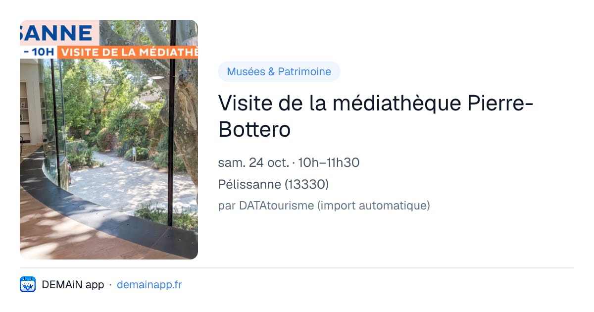 Visite de la médiathèque Pierre-Bottero — Pélissanne