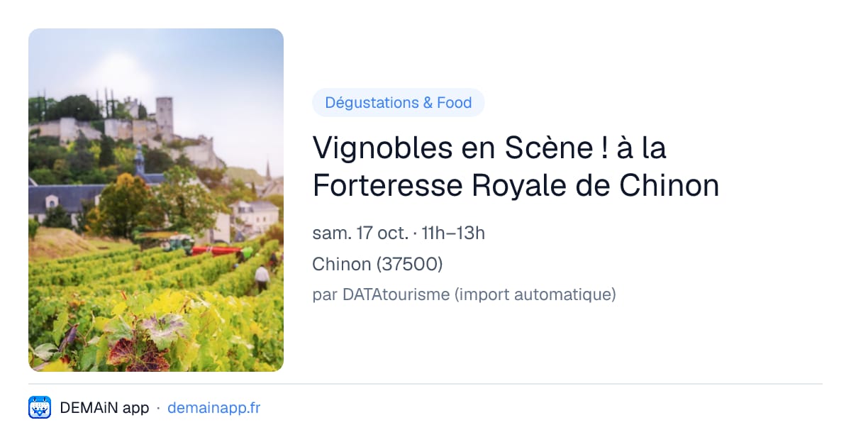 Vignobles en Scène ! à la Forteresse Royale de Chinon — Chinon