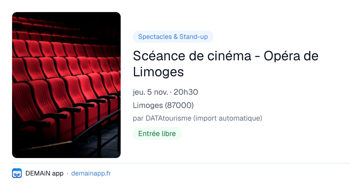 Scéance de cinéma - Opéra de Limoges — Limoges