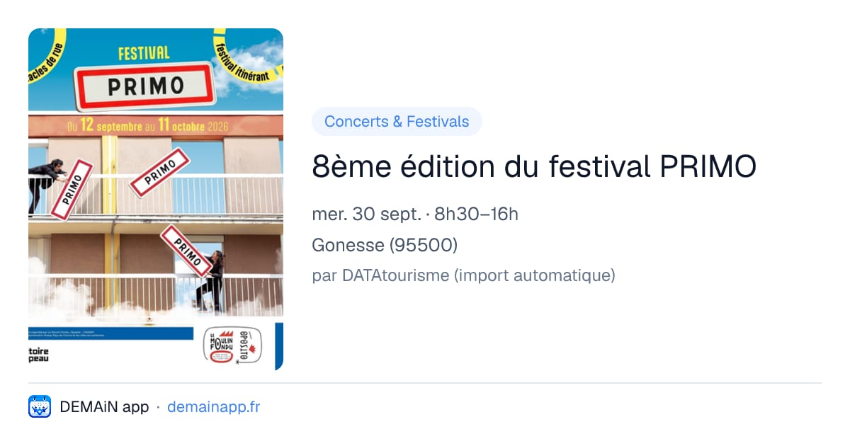 8ème édition du festival PRIMO — Gonesse