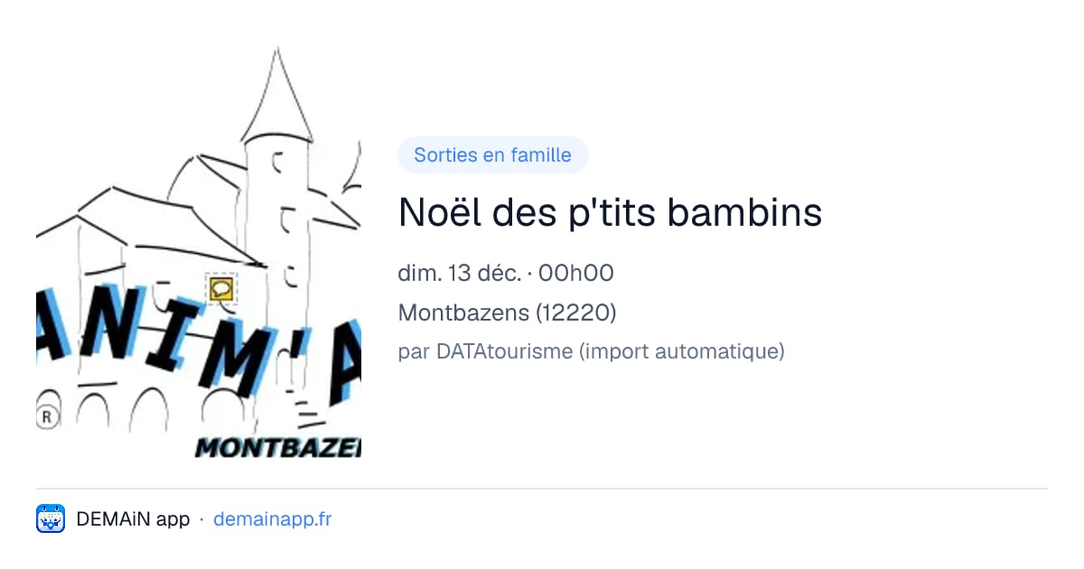 Noël des p'tits bambins — Montbazens