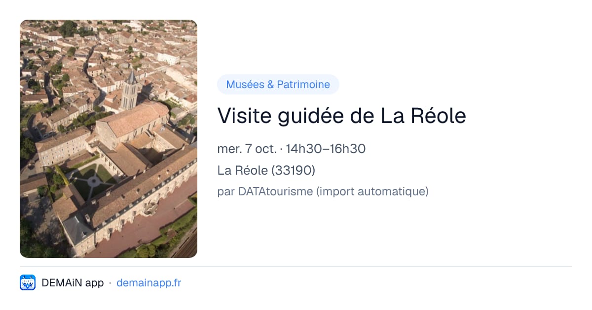 Visite guidée de La Réole — La Réole