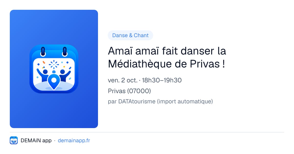 Amaï amaï fait danser la Médiathèque de Privas ! — Privas