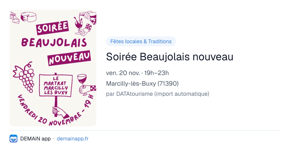Soirée Beaujolais nouveau — Marcilly-lès-Buxy