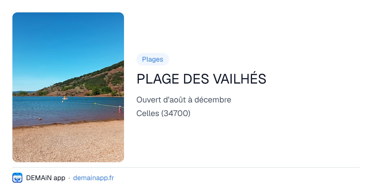 PLAGE DES VAILHÉS — Celles