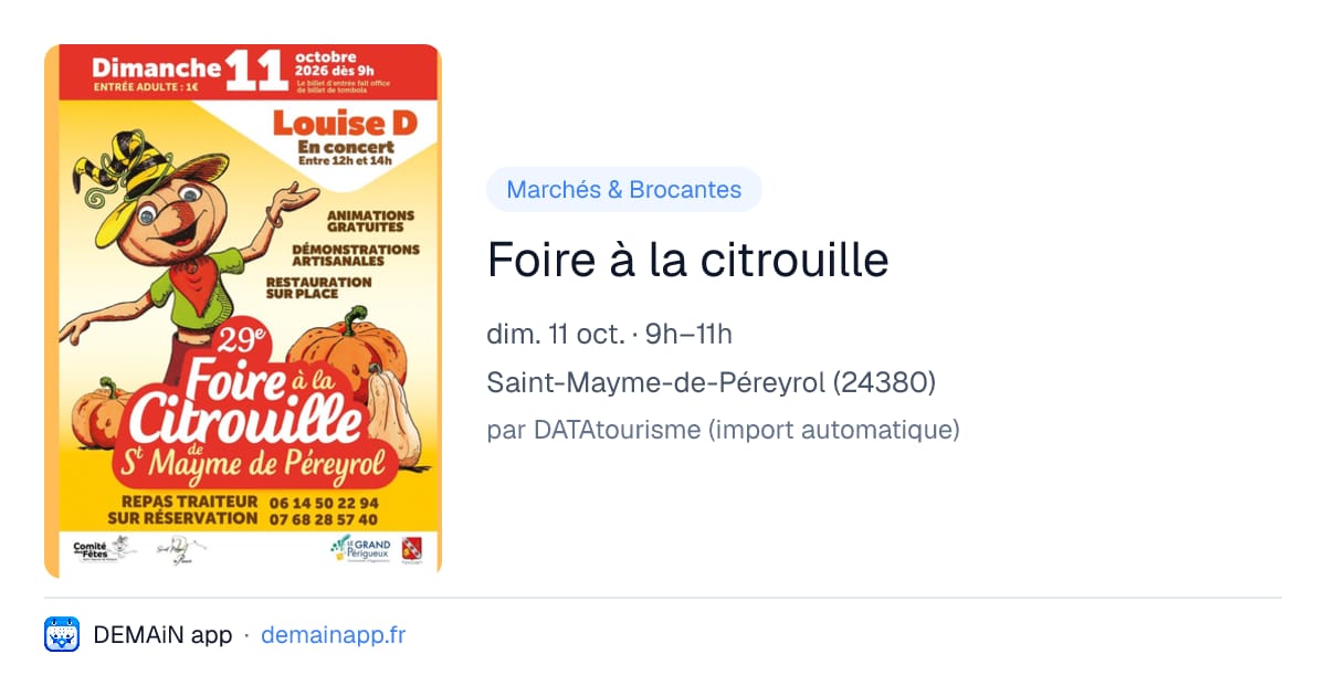 Foire à la citrouille — Saint-Mayme-de-Péreyrol