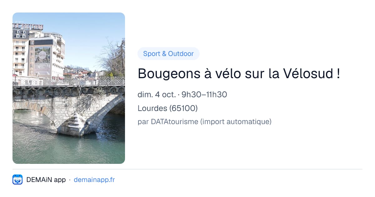 Bougeons à vélo sur la Vélosud ! — Lourdes