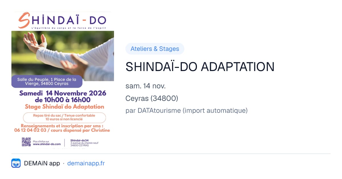 SHINDAÏ-DO ADAPTATION — Ceyras