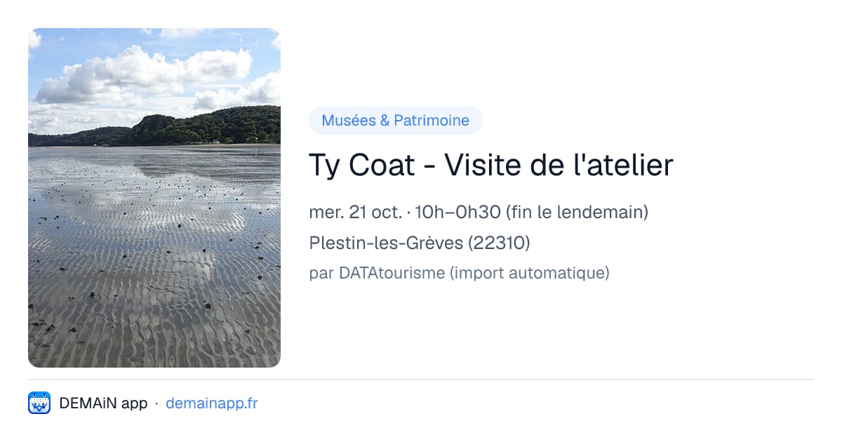 Ty Coat - Visite de l'atelier — Plestin-les-Grèves