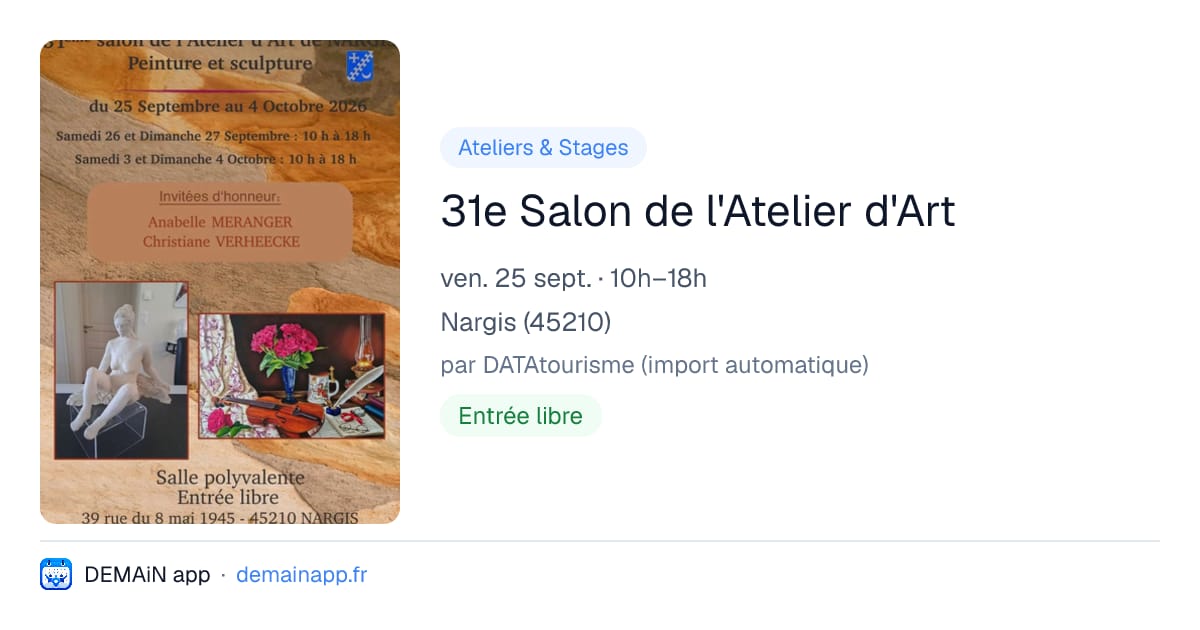 31e Salon de l'Atelier d'Art — Nargis