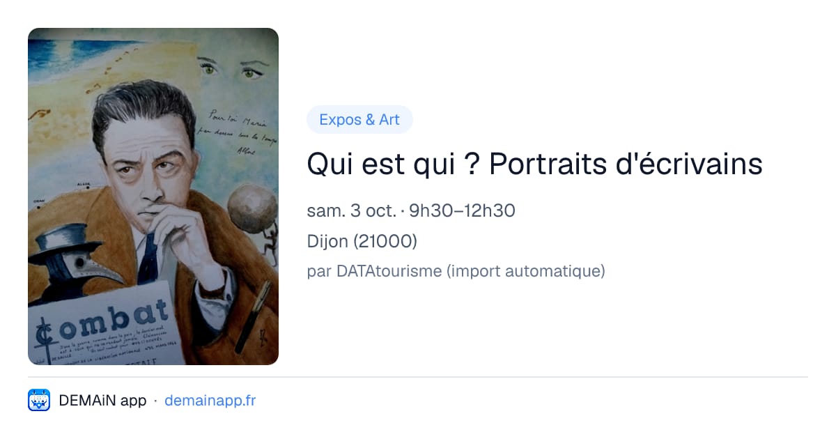Qui est qui ? Portraits d'écrivains — Dijon