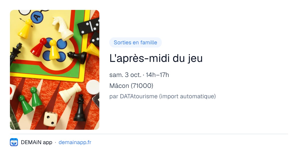 L'après-midi du jeu — Mâcon