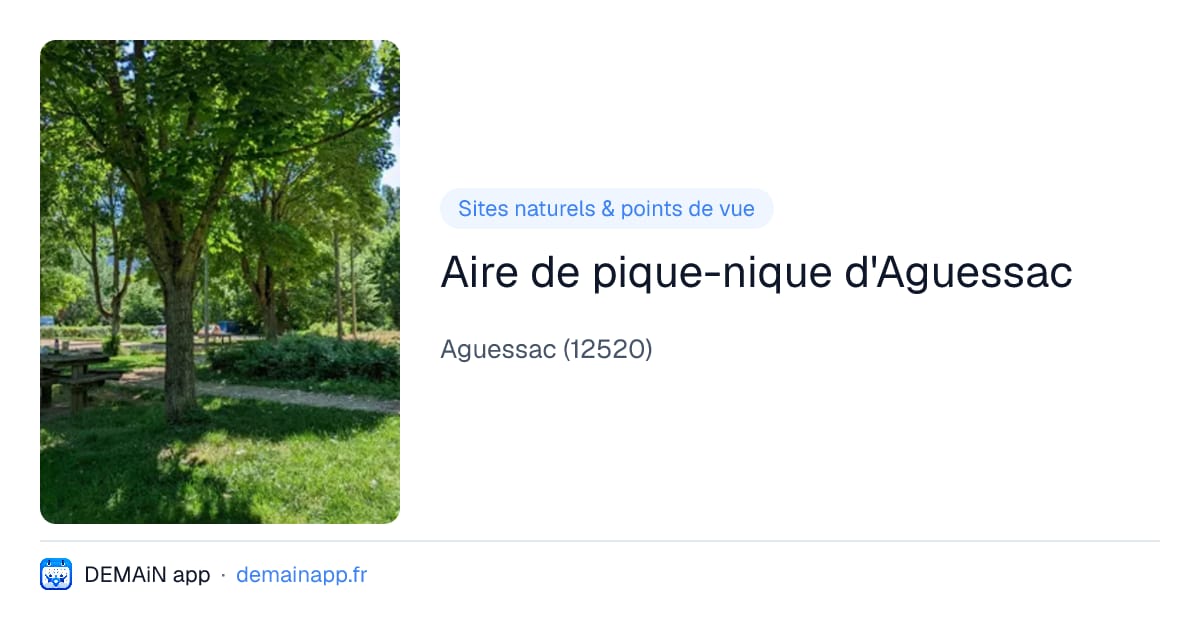 Aire de pique-nique d'Aguessac — Aguessac